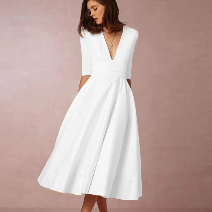 Damen-Midikleid mit A-Linienrock