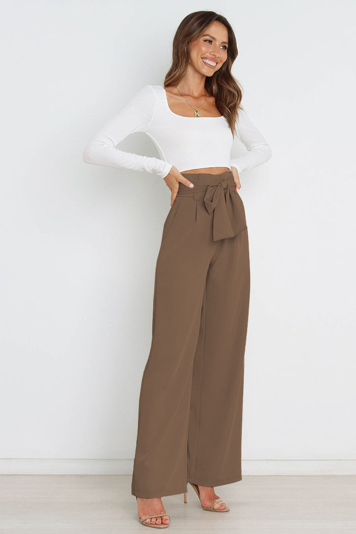 Damen Leinenhose Mit Hoher Taille | Stilvoll