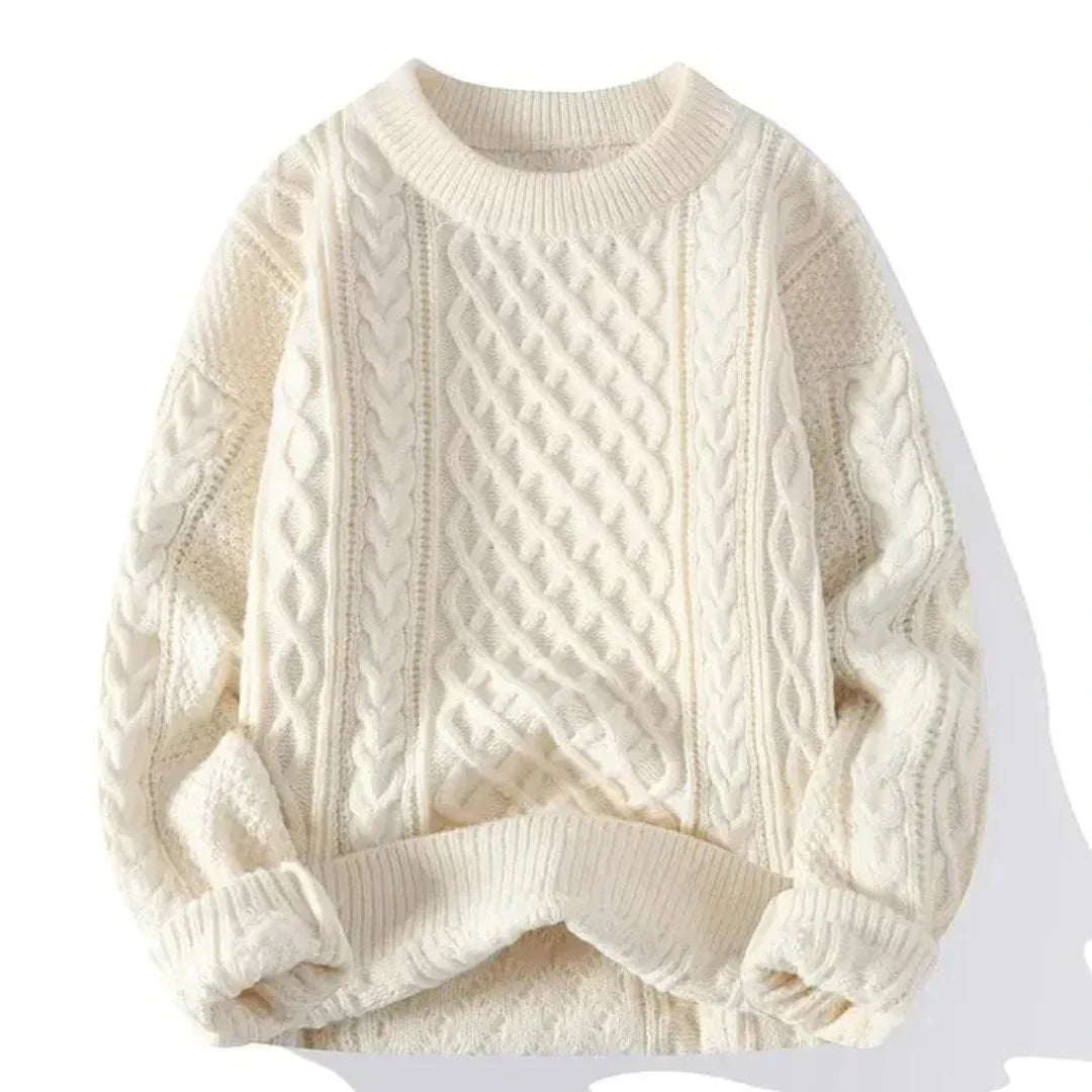 Herren-Strickpullover Mit Rundhalsausschnitt | Langarm