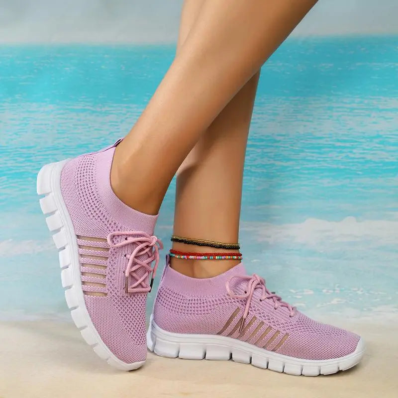 Damen Sportliche Strick-Sneaker