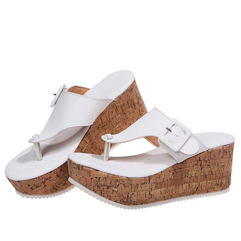 Zehenschlaufen-Wedgesandalen für Damen