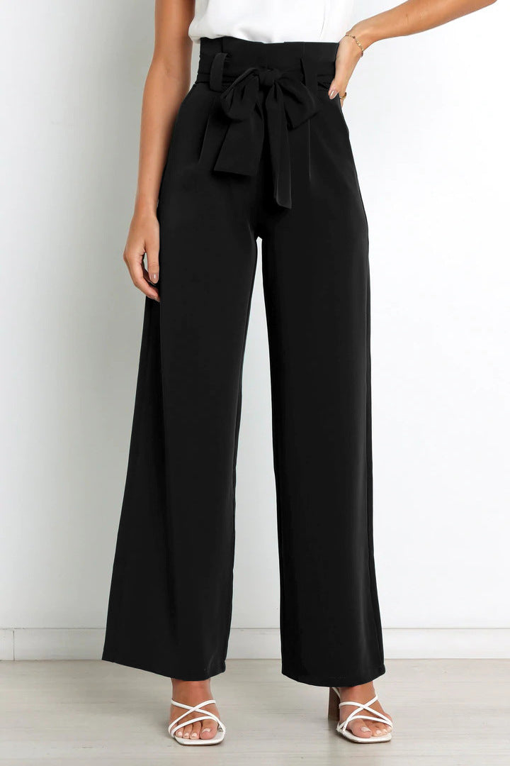 Damen High-Waist Weitbein-Hose