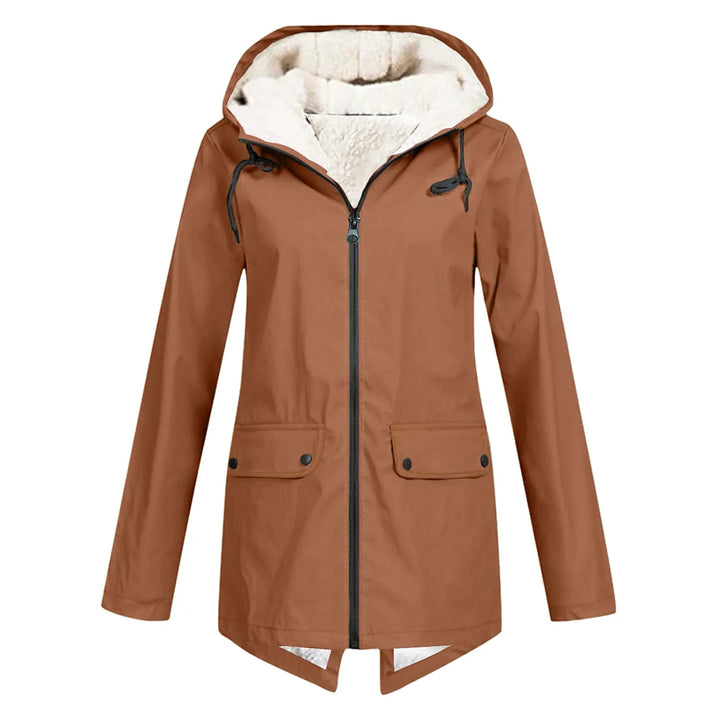 Damen Regenjacke Mit Reißverschluss | Kapuze