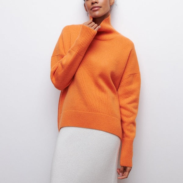 Damen Freizeit Langer Pullover | Rollkragen