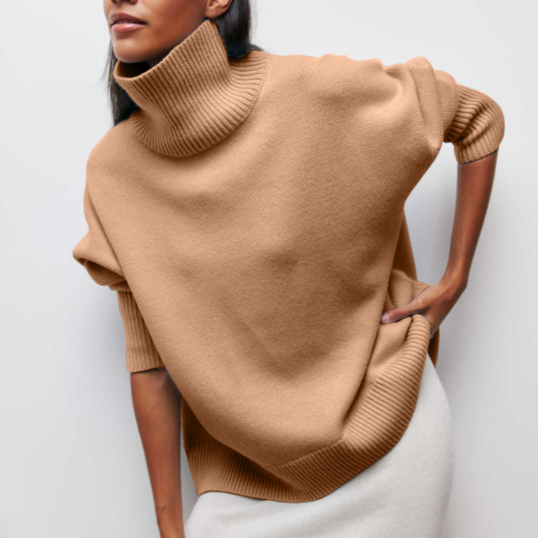 Damen Freizeit Langer Pullover | Rollkragen