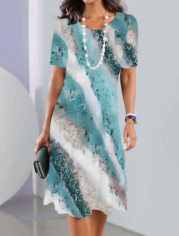 Sommergedrucktes Kleid für Damen