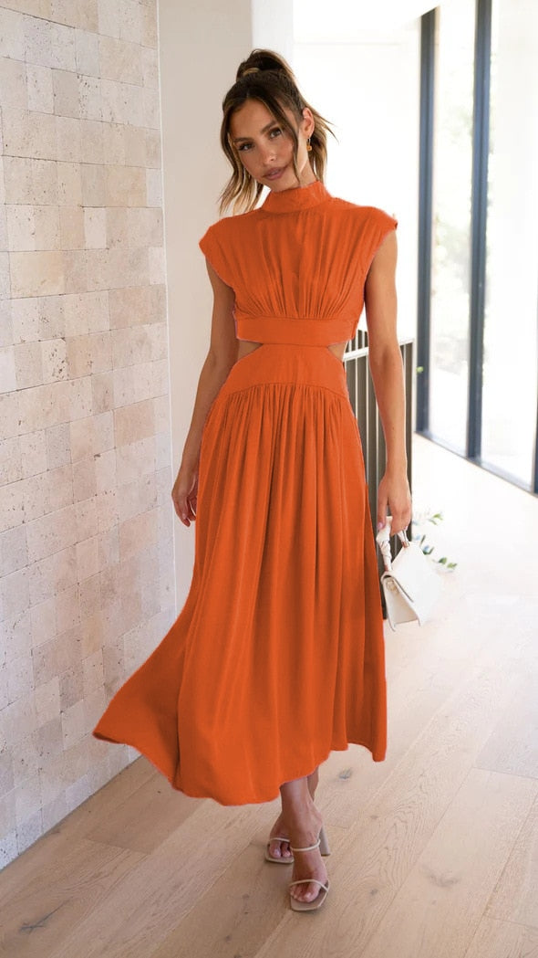 Elegantes Midikleid mit Faltenrock für Damen