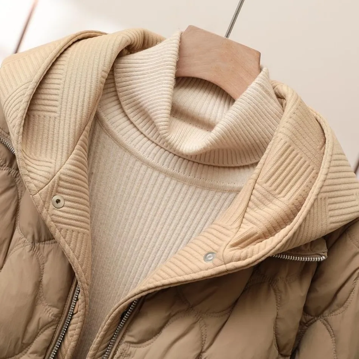 Gesteppte Jacke Mit Muster Für Damen | Mit Kapuze