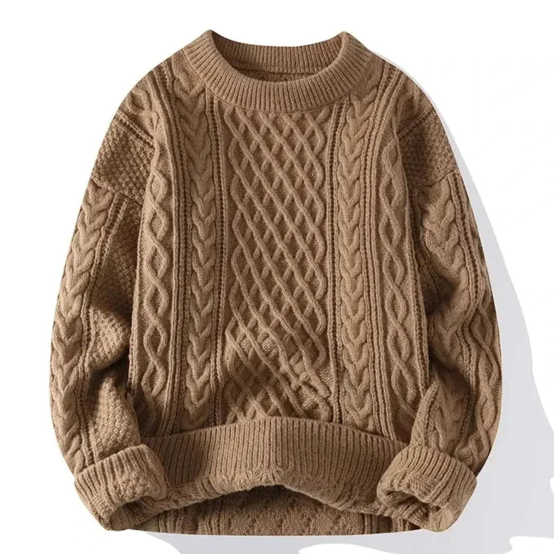 Herren-Strickpullover Mit Rundhalsausschnitt | Langarm