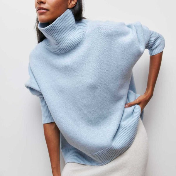 Damen Freizeit Langer Pullover | Rollkragen