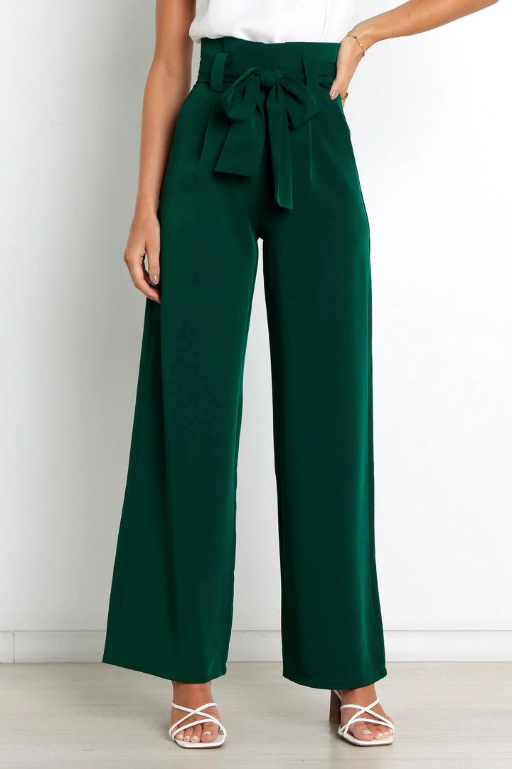 Damen High-Waist Weitbein-Hose