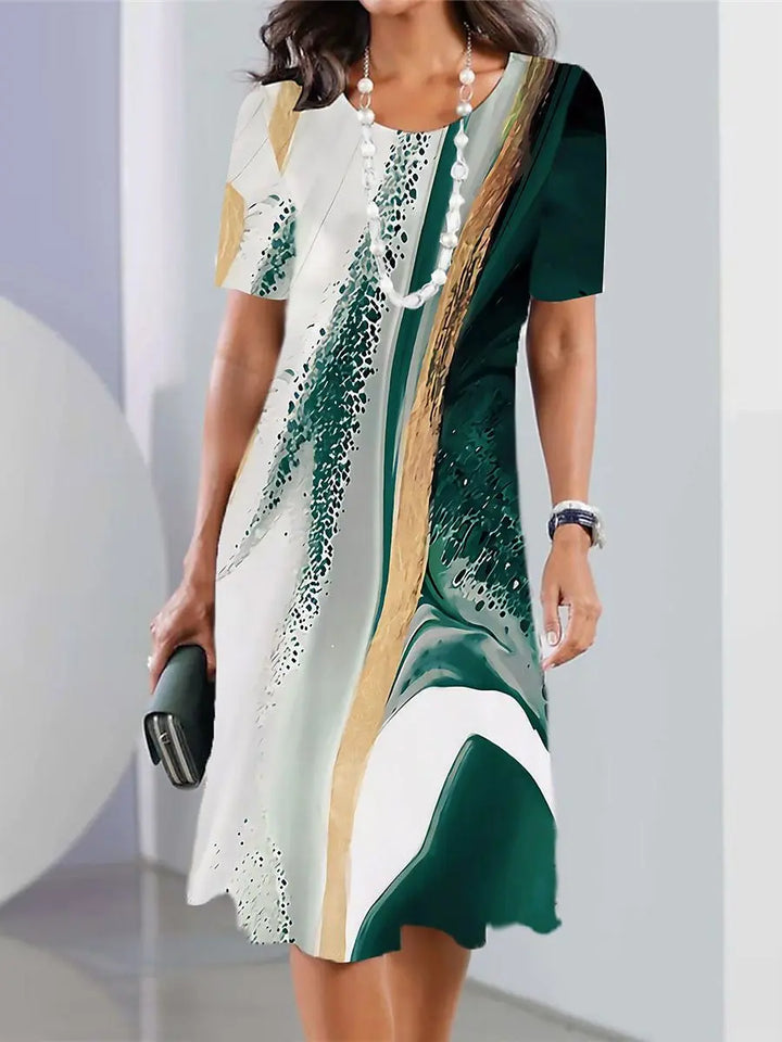 Sommergedrucktes Kleid für Damen