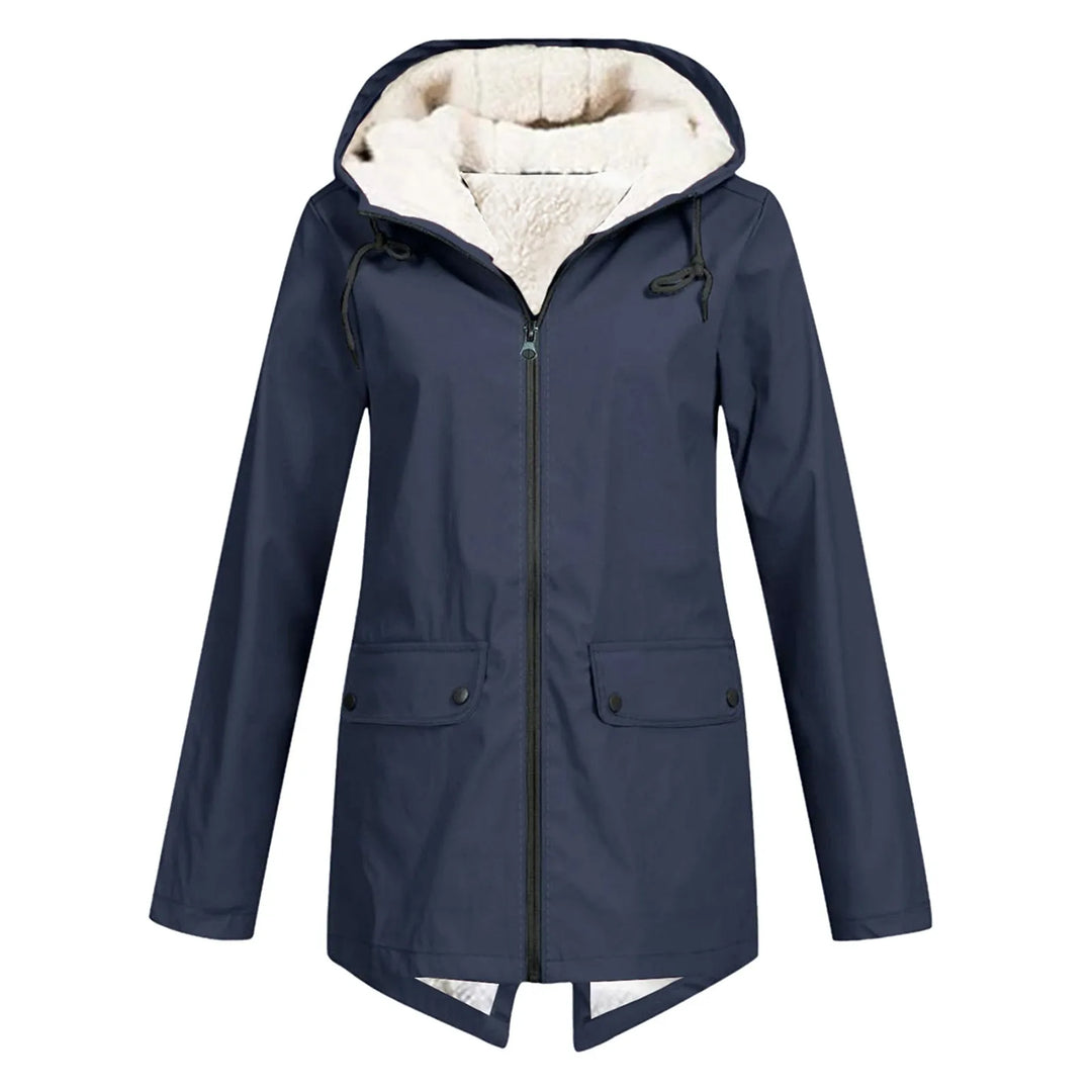 Damen Regenjacke Mit Reißverschluss | Kapuze