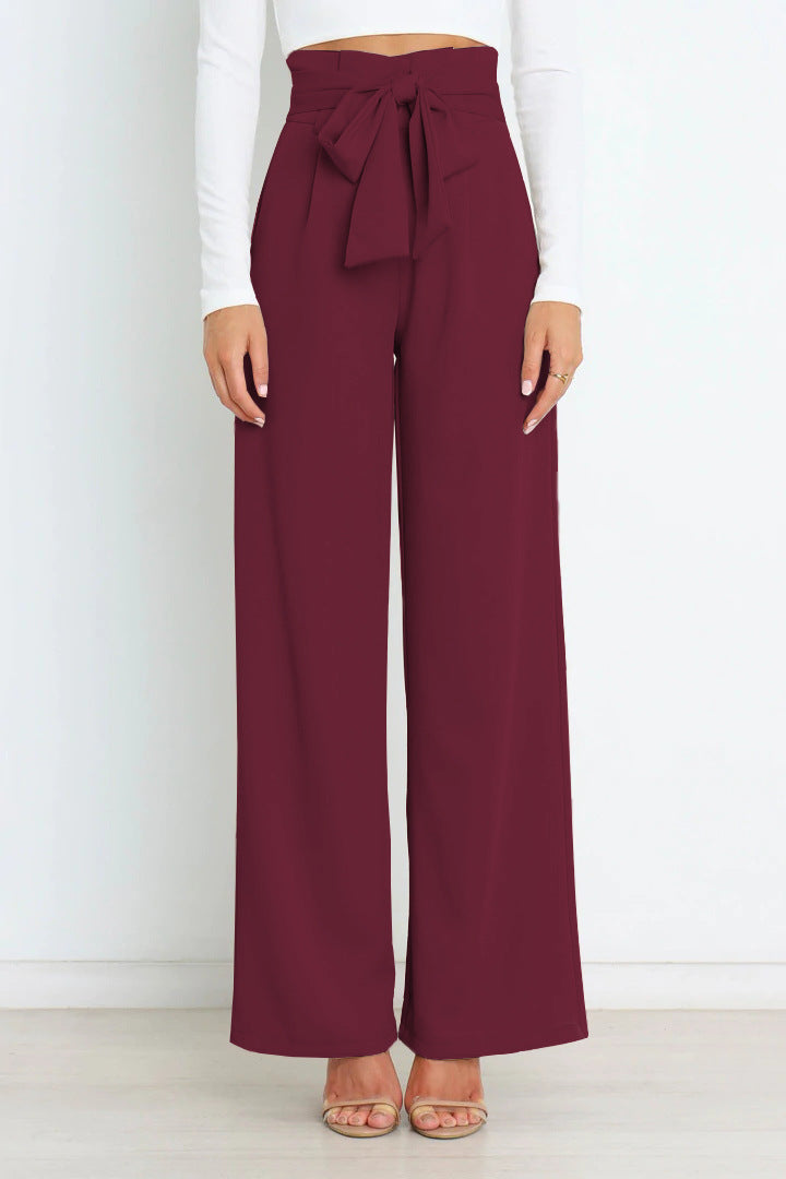 Damen High-Waist Weitbein-Hose