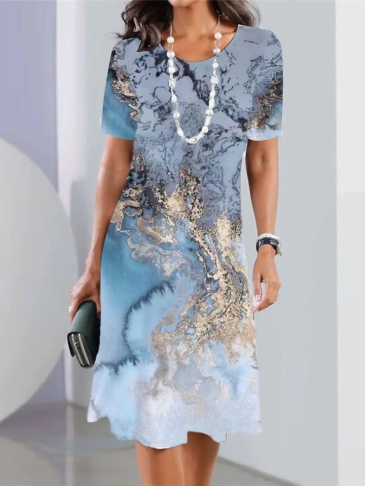 Sommergedrucktes Kleid für Damen