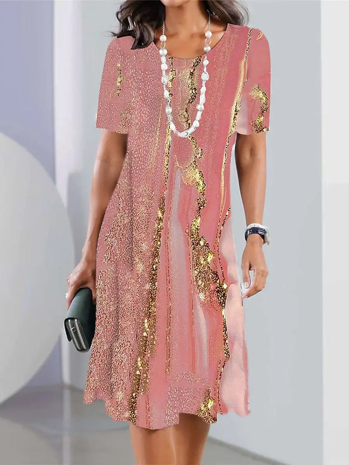 Sommergedrucktes Kleid für Damen
