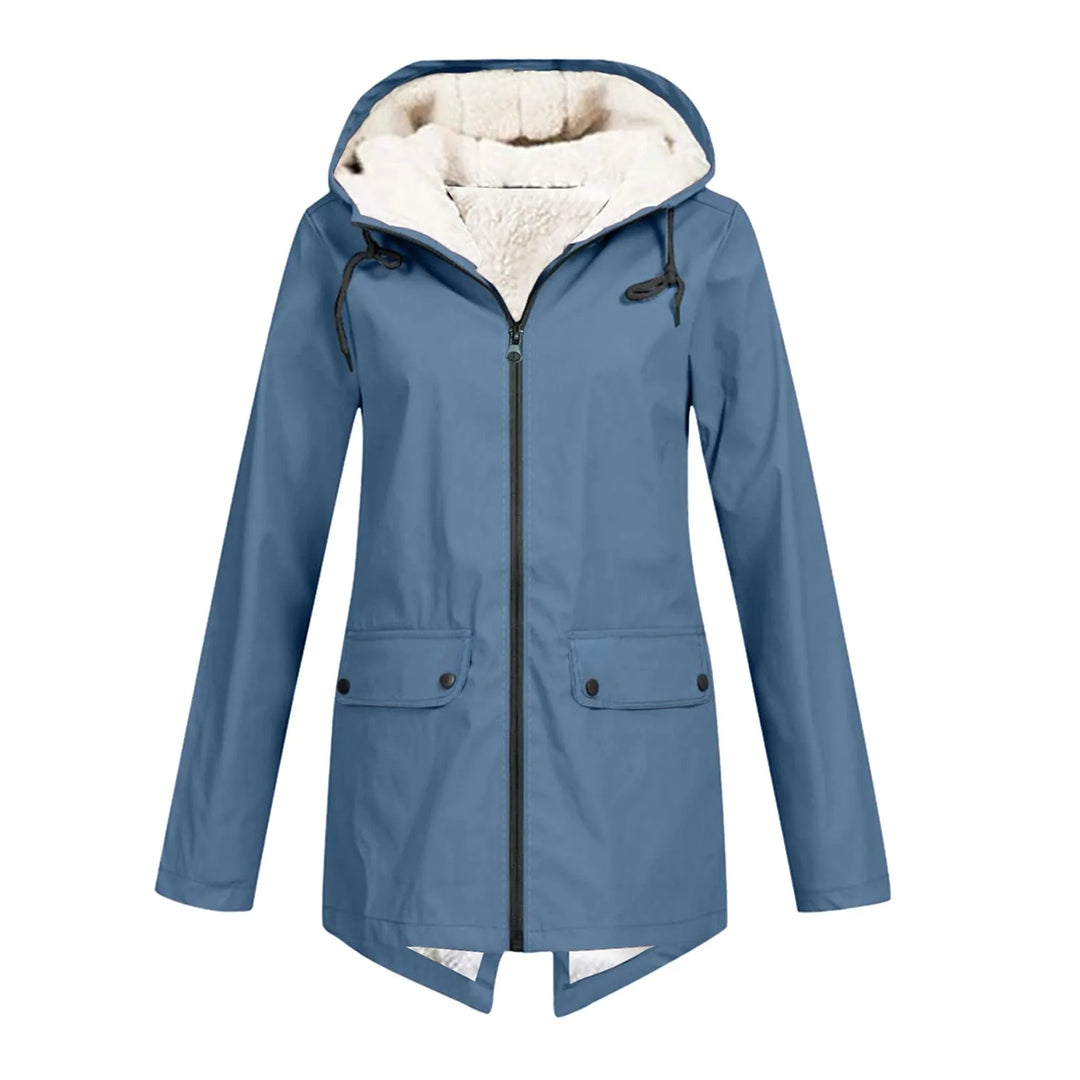 Damen Regenjacke Mit Reißverschluss | Kapuze