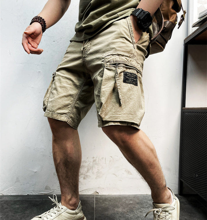 Herren Sommercargo-Shorts mit Taschen und Elastischem Bund