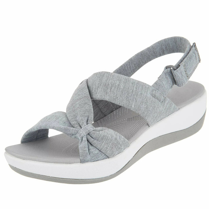 Damen Plateausandalen mit Schleifendetail