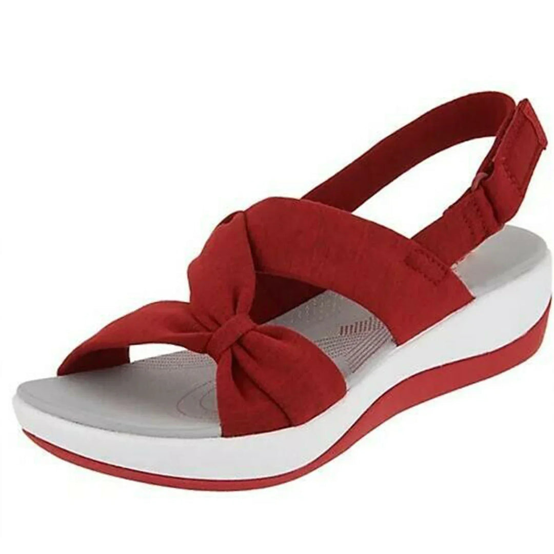 Damen Plateausandalen mit Schleifendetail