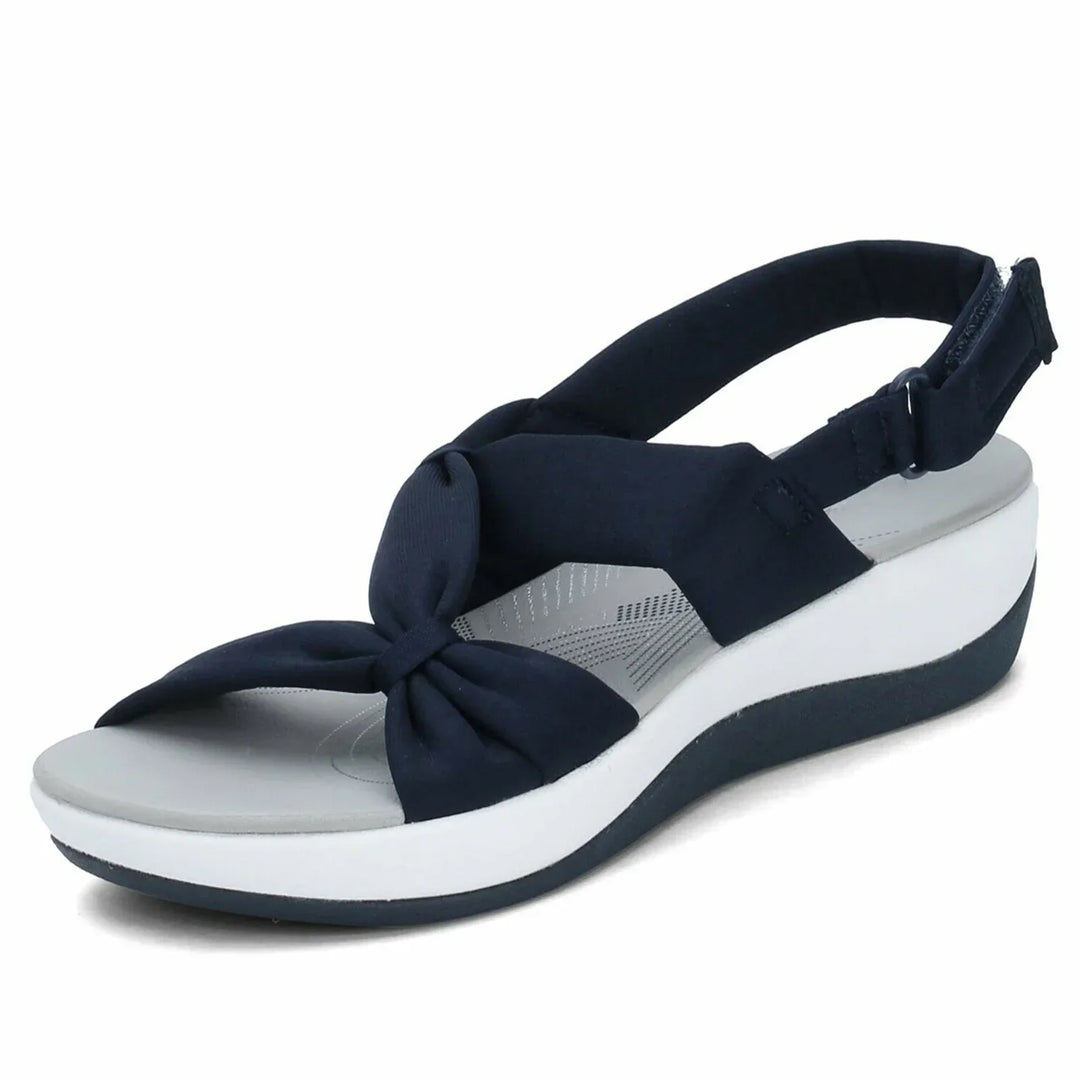 Damen Plateausandalen mit Schleifendetail