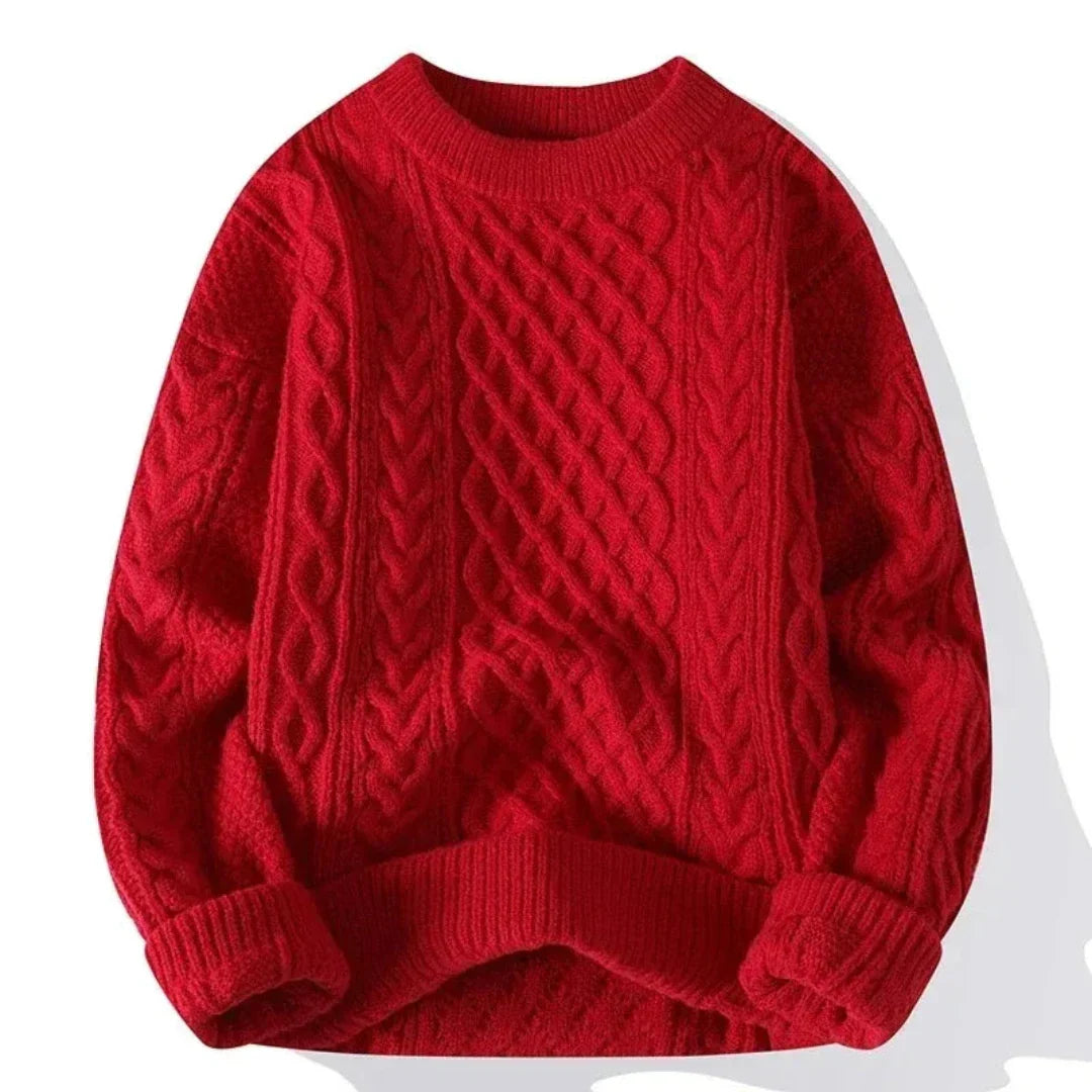 Herren-Strickpullover Mit Rundhalsausschnitt | Langarm