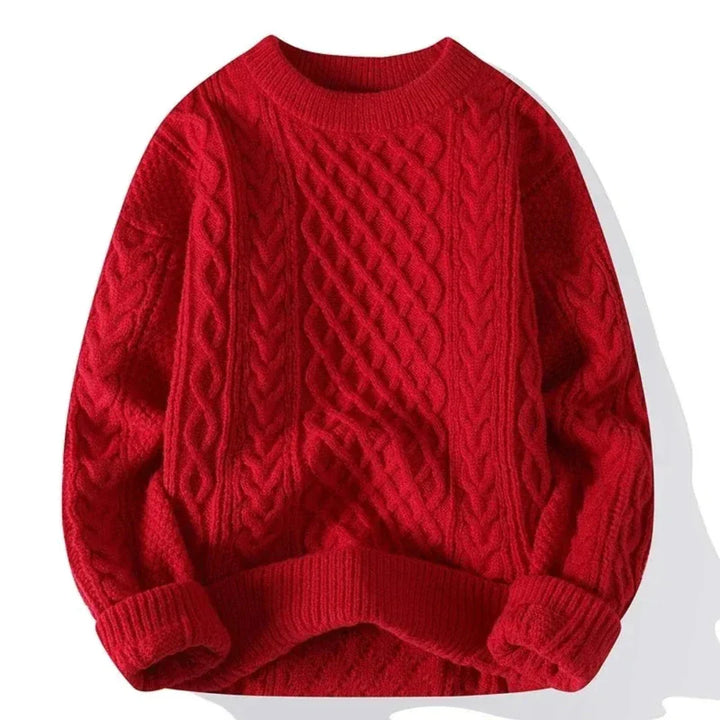 Herren-Strickpullover Mit Rundhalsausschnitt | Langarm