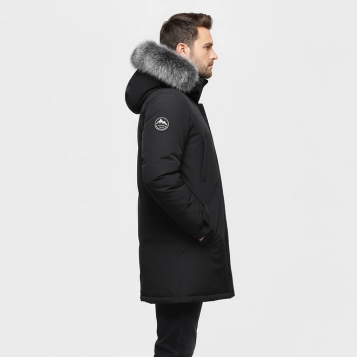 Herren Winterparka Mit Fellkragen | Lang