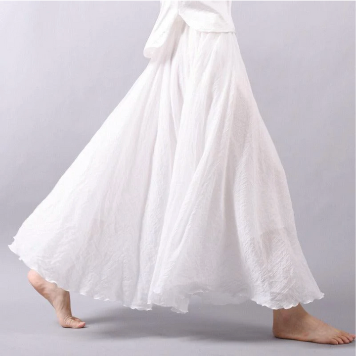 Damen Maxi-Rock mit plissiertem