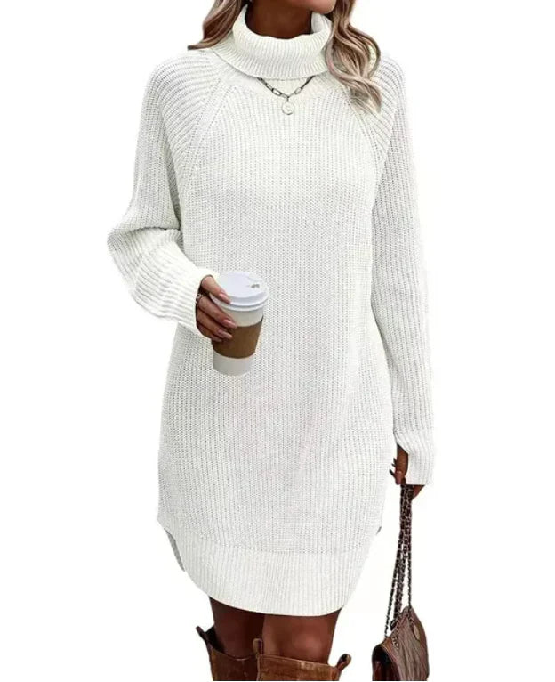 Gestricktes Kleid Für Damen | Lange Ärmel