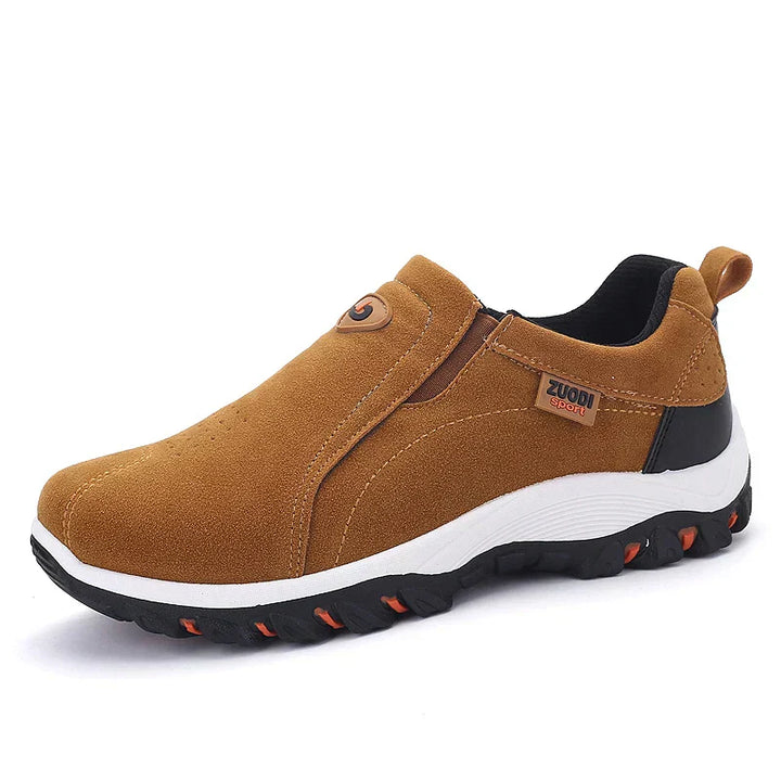 Herren Slip-On Schuhe mit Wildleder-Obermaterial und Gummisohle