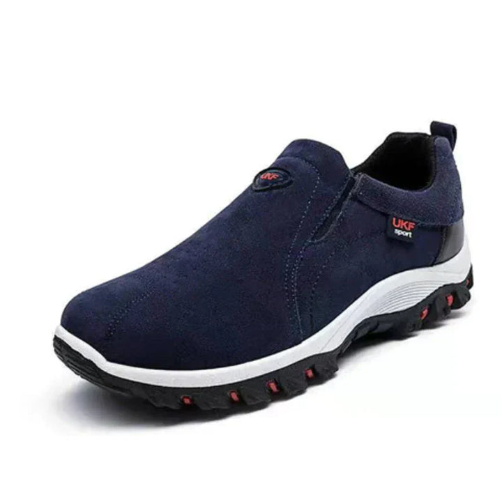 Herren Slip-On Schuhe mit Wildleder-Obermaterial und Gummisohle