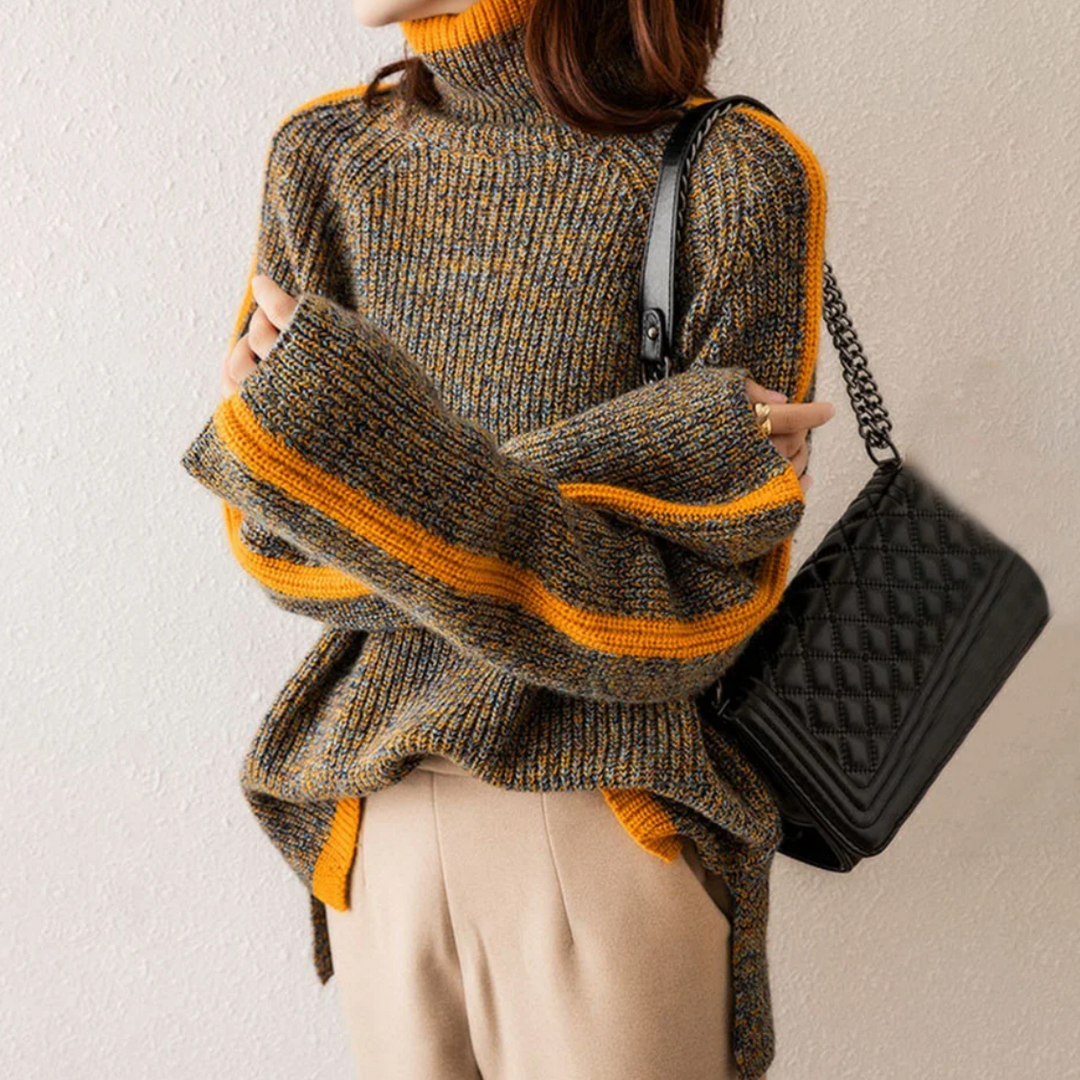 Damen Gestrickter Rollkragenpullover Für Winter | Oversized