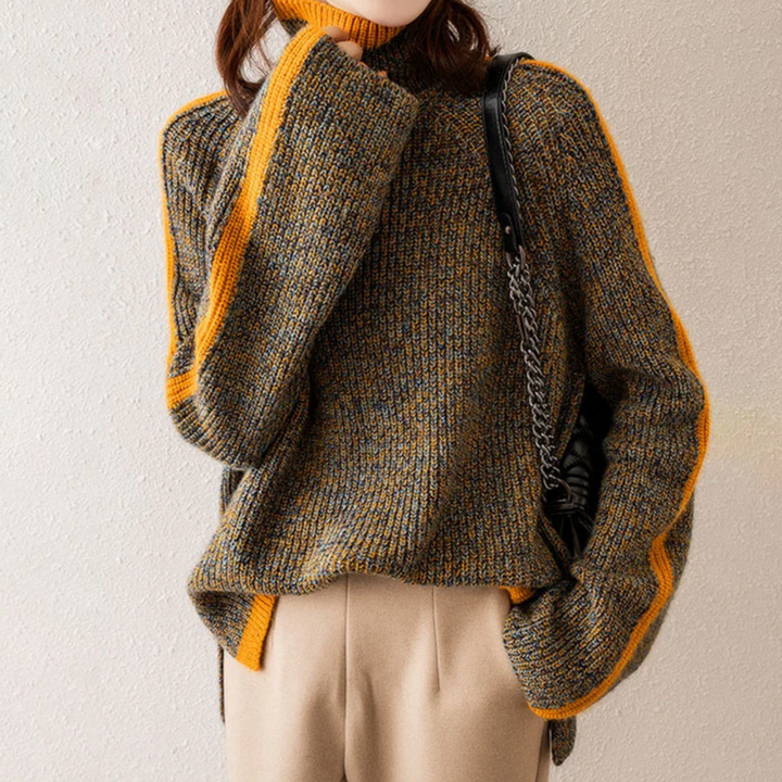 Damen Gestrickter Rollkragenpullover Für Winter | Oversized