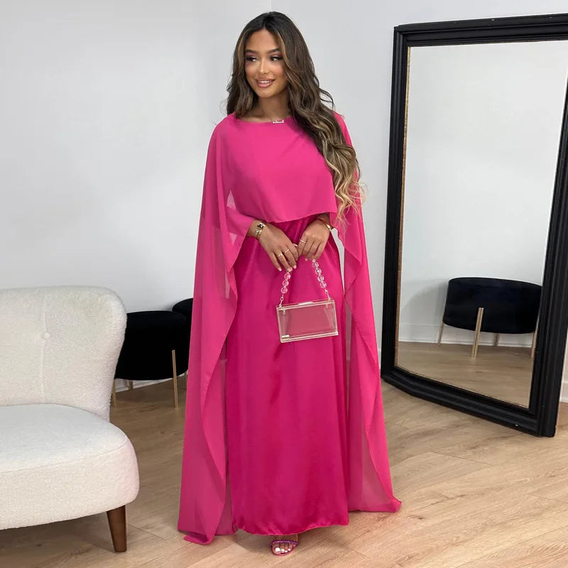 Damen Abendkleid Mit Umhangärmeln | Maxi