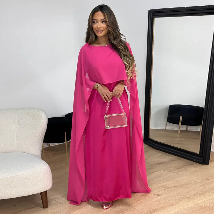 Damen Abendkleid Mit Umhangärmeln | Maxi