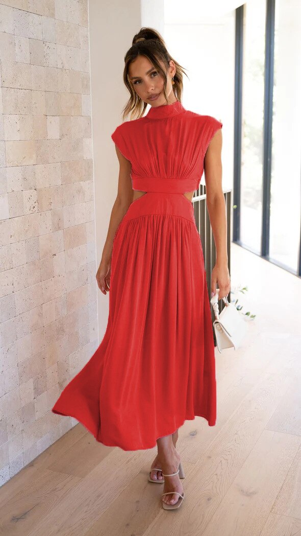 Elegantes Midikleid mit Faltenrock für Damen
