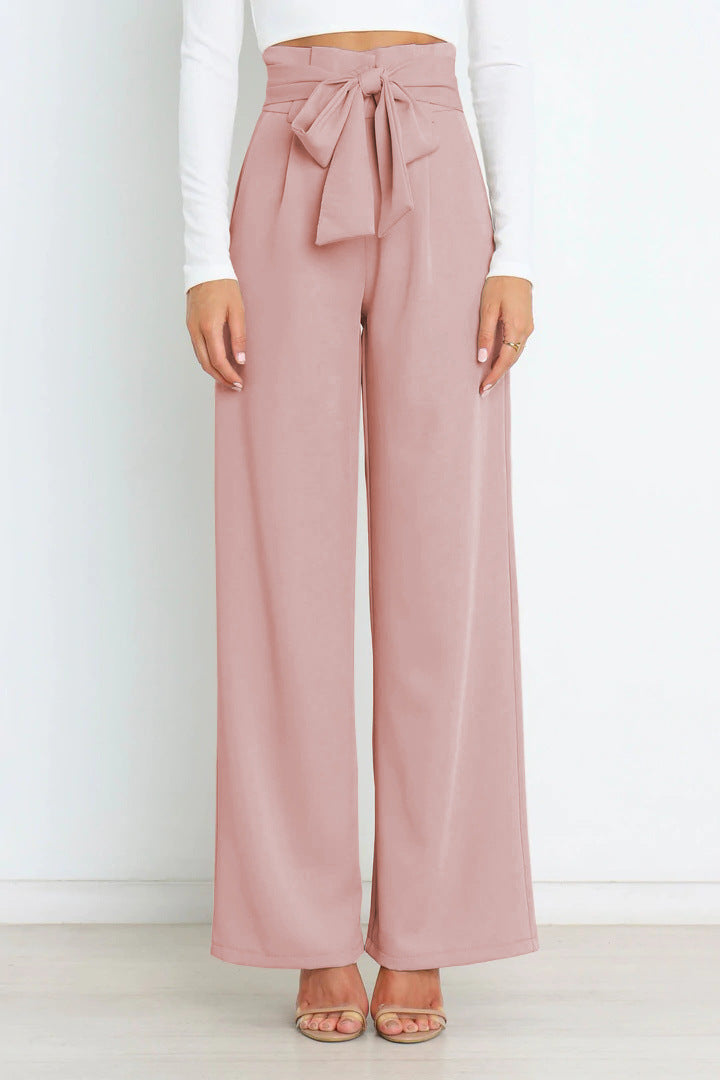 Damen High-Waist Weitbein-Hose