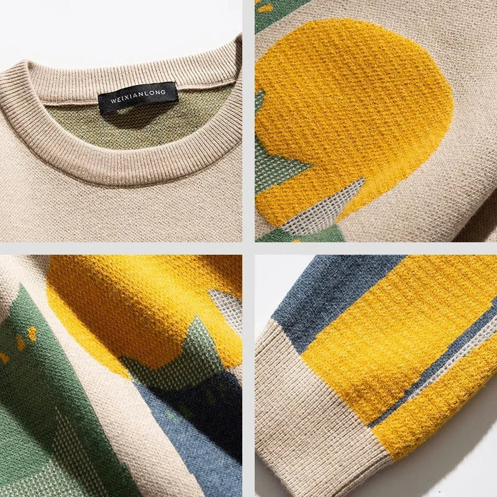 Stylischer Herrenpullover Mit Langarm | Mehrfarbig