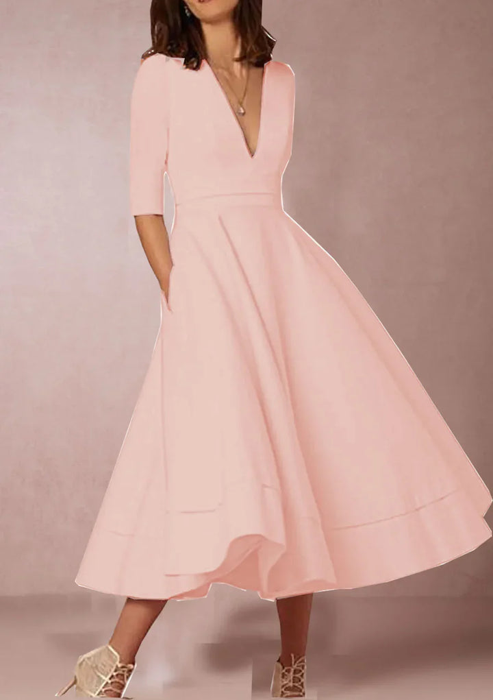 Damen-Midikleid mit A-Linienrock