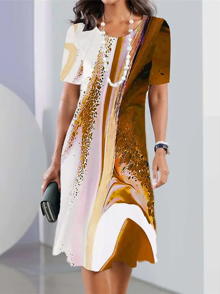 Sommergedrucktes Kleid für Damen