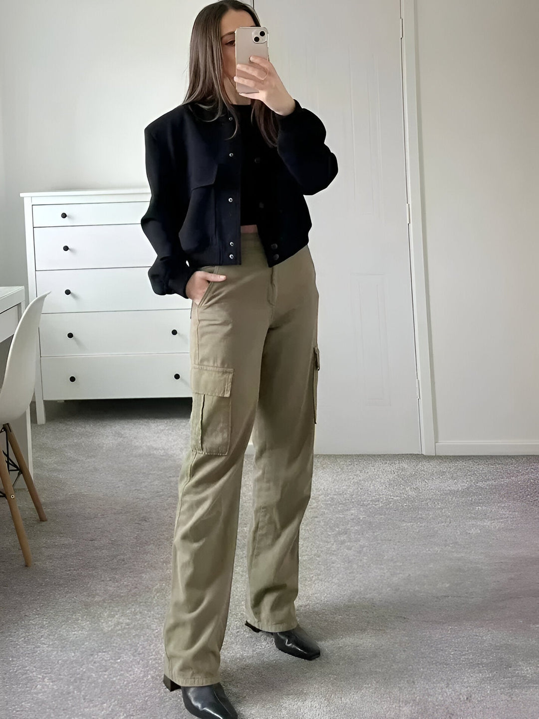 Stilvolle Tweedjacke Für Damen Mit Taschen | Kurz