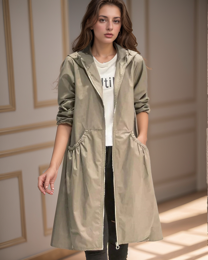 Regenjacke Für Damen Mit Kapuze | Lang