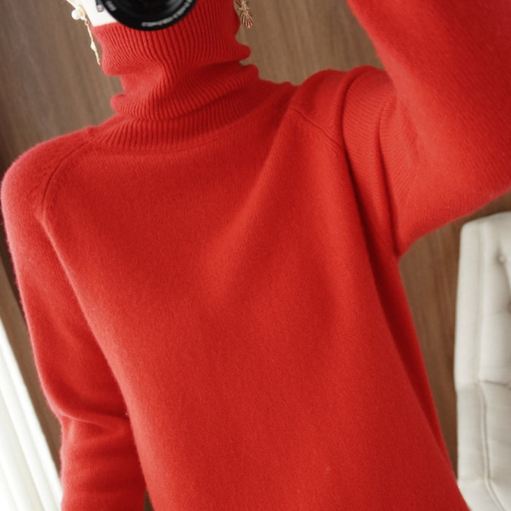 Damen Langärmliger Pullover | Rollkragen