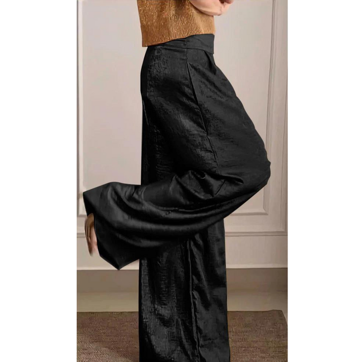Damenhose mit weitem geradem Bein