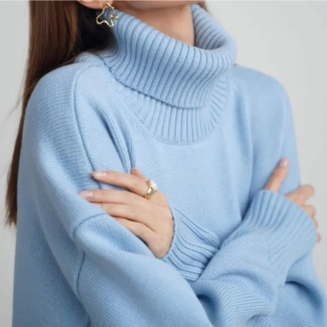 Damen Lockerer Rollkragenpullover | Winter