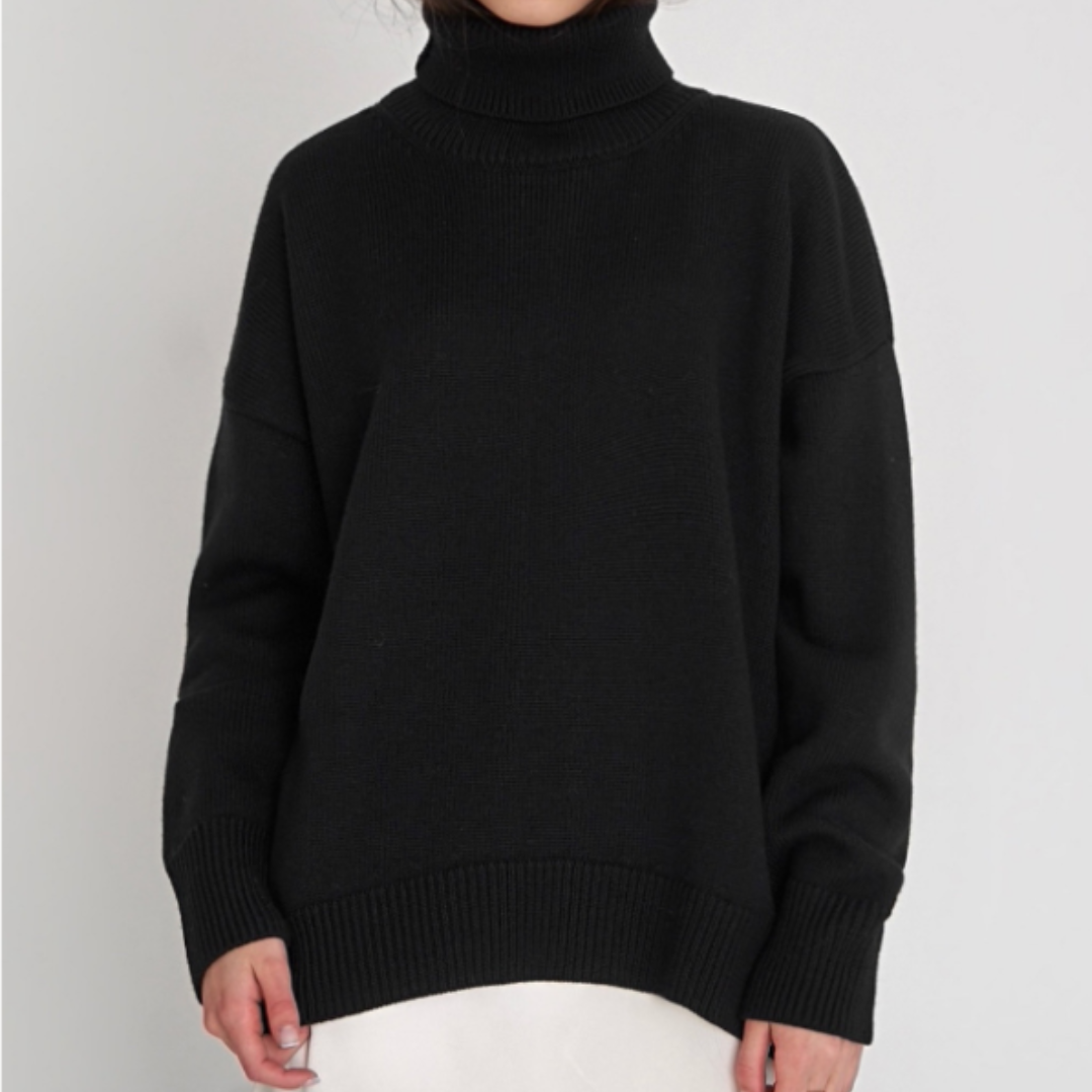 Damen Lockerer Rollkragenpullover | Winter