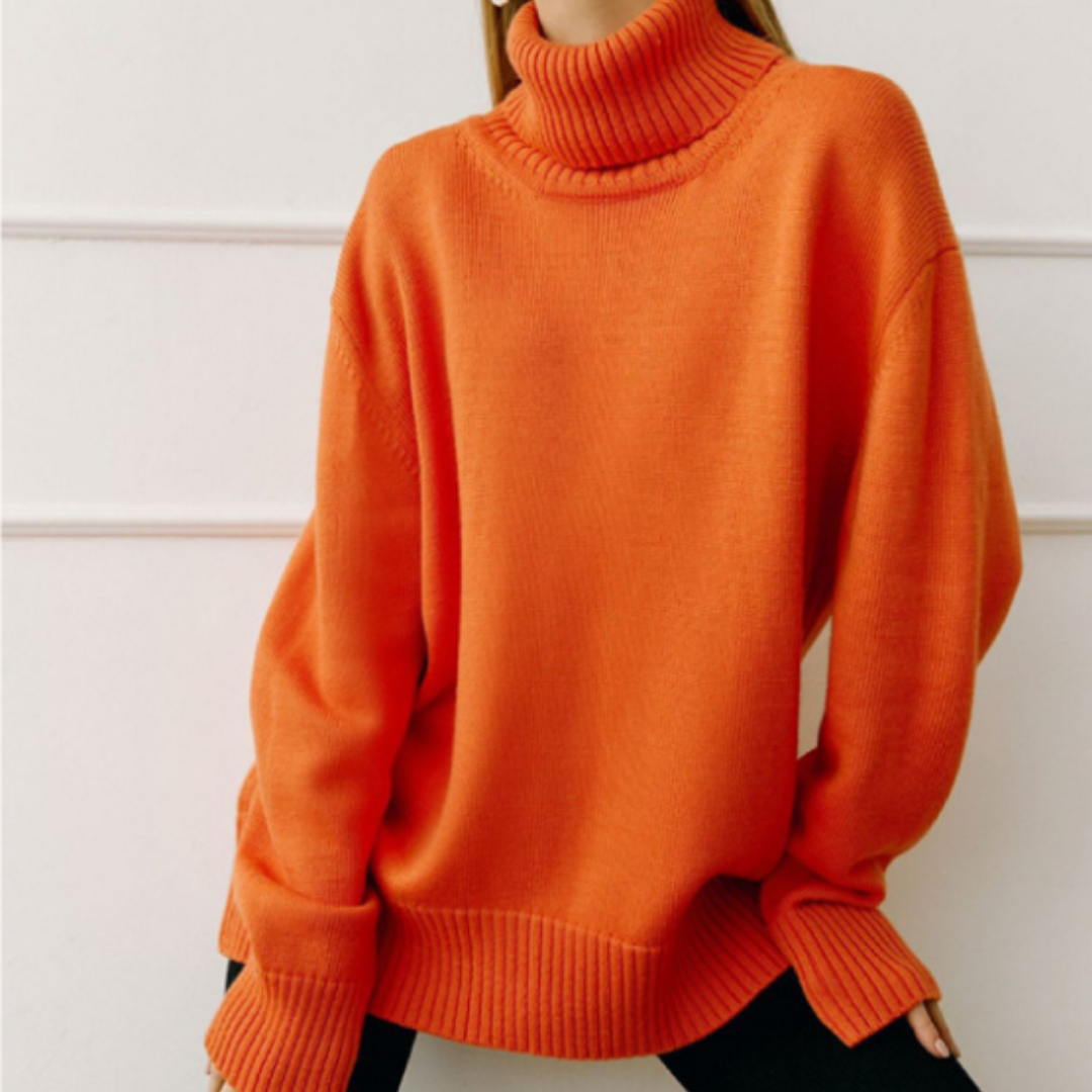 Damen Lockerer Rollkragenpullover | Winter