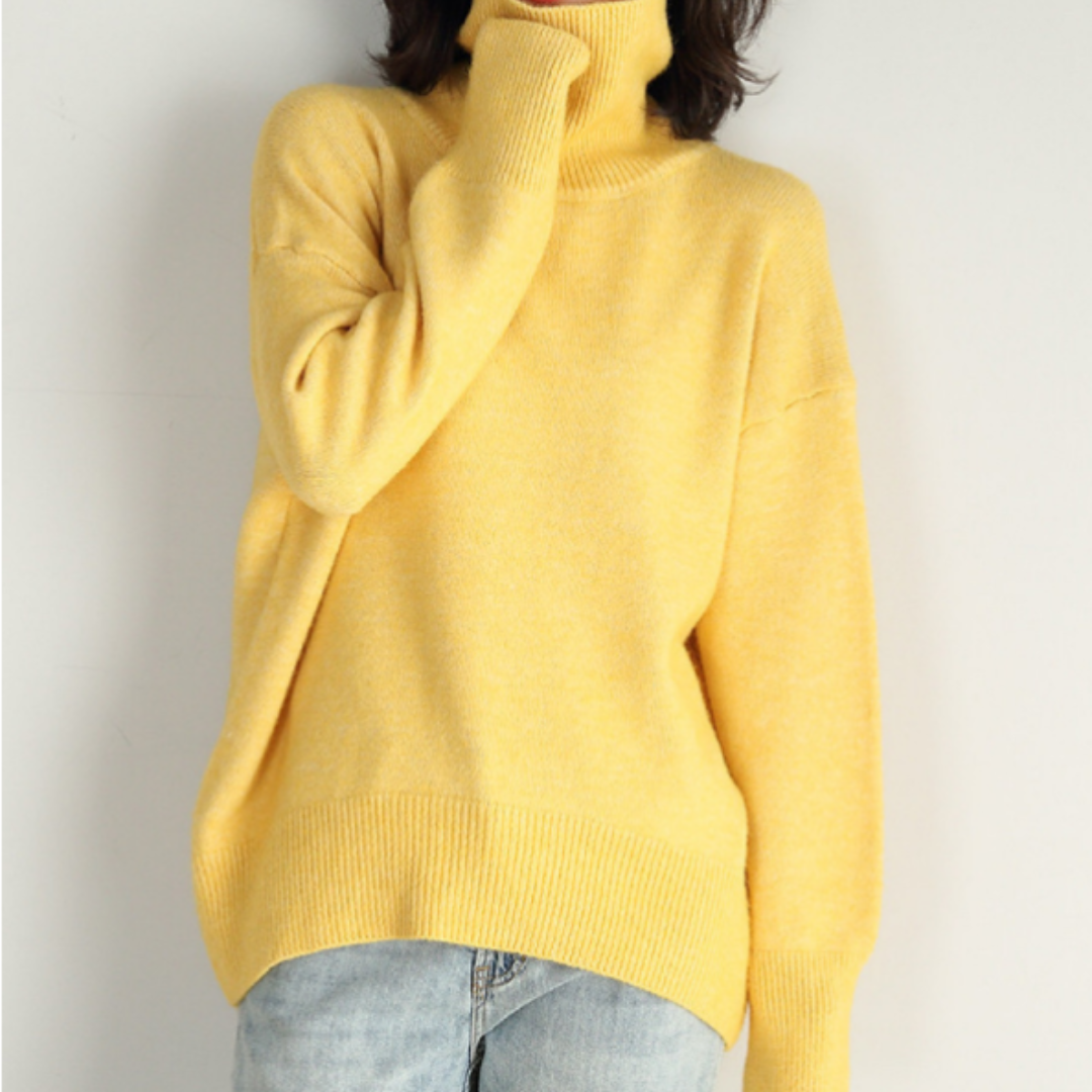 Damen Lockerer Rollkragenpullover | Winter