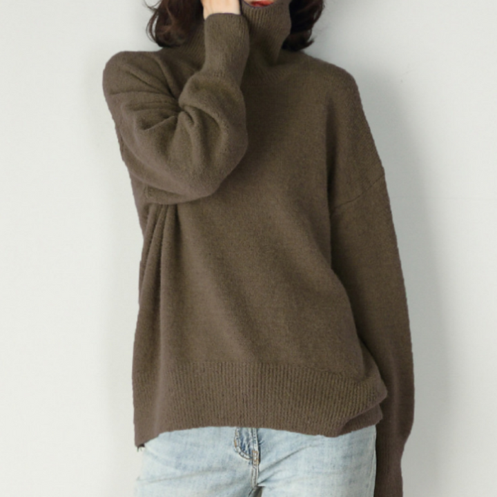Damen Lockerer Rollkragenpullover | Winter
